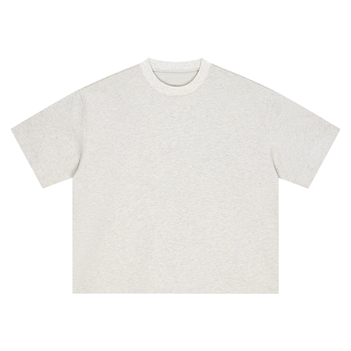 Oat Grey Unisex Boxy Oversized T-Shirt front view