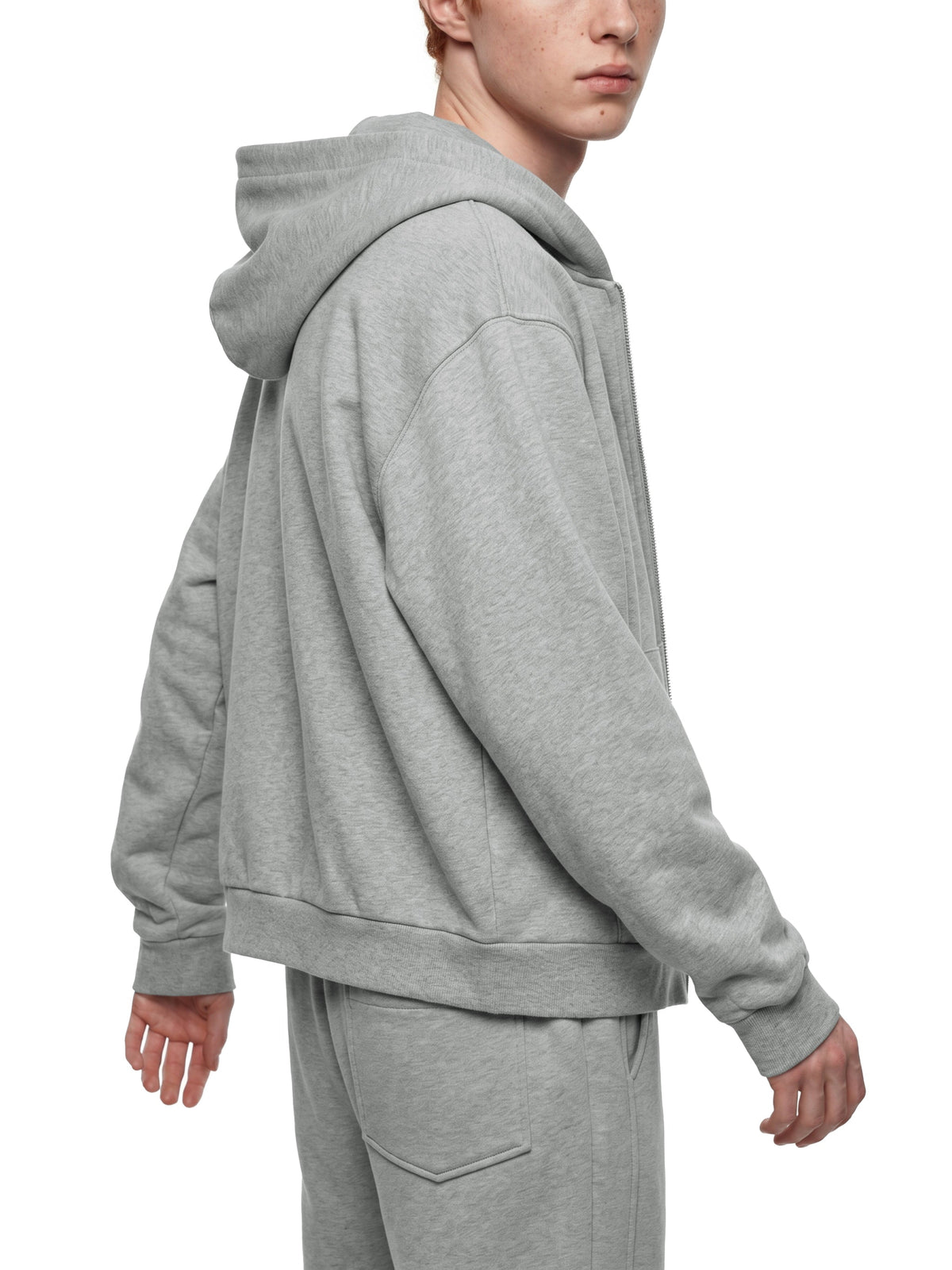 Unisex Drop Shoulder Full Zip Hoodie – product view 10