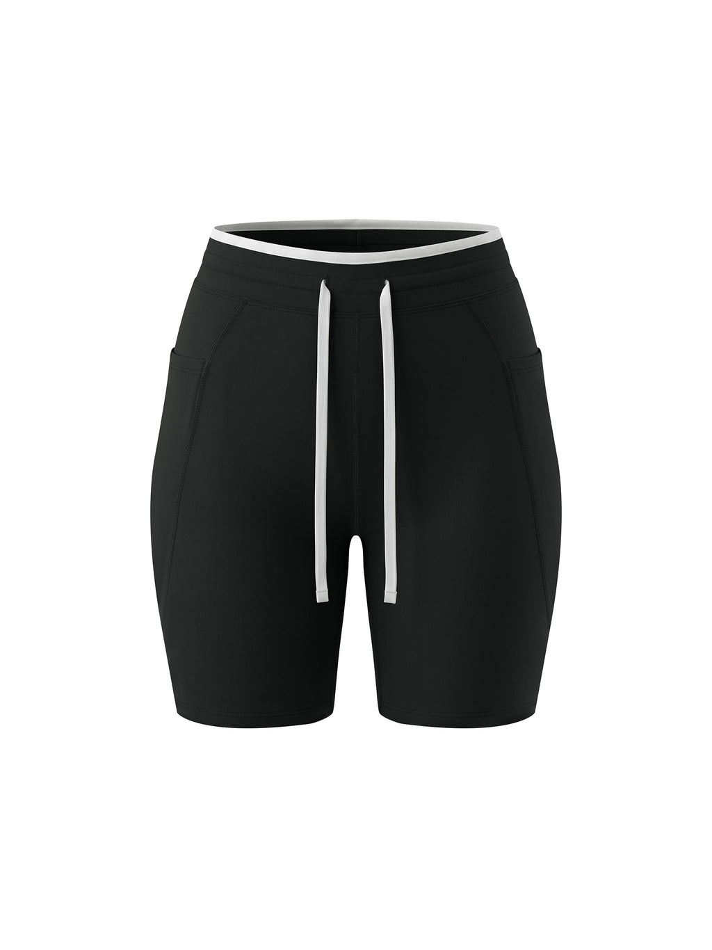 Women's High Rise Color Block Yoga Shorts