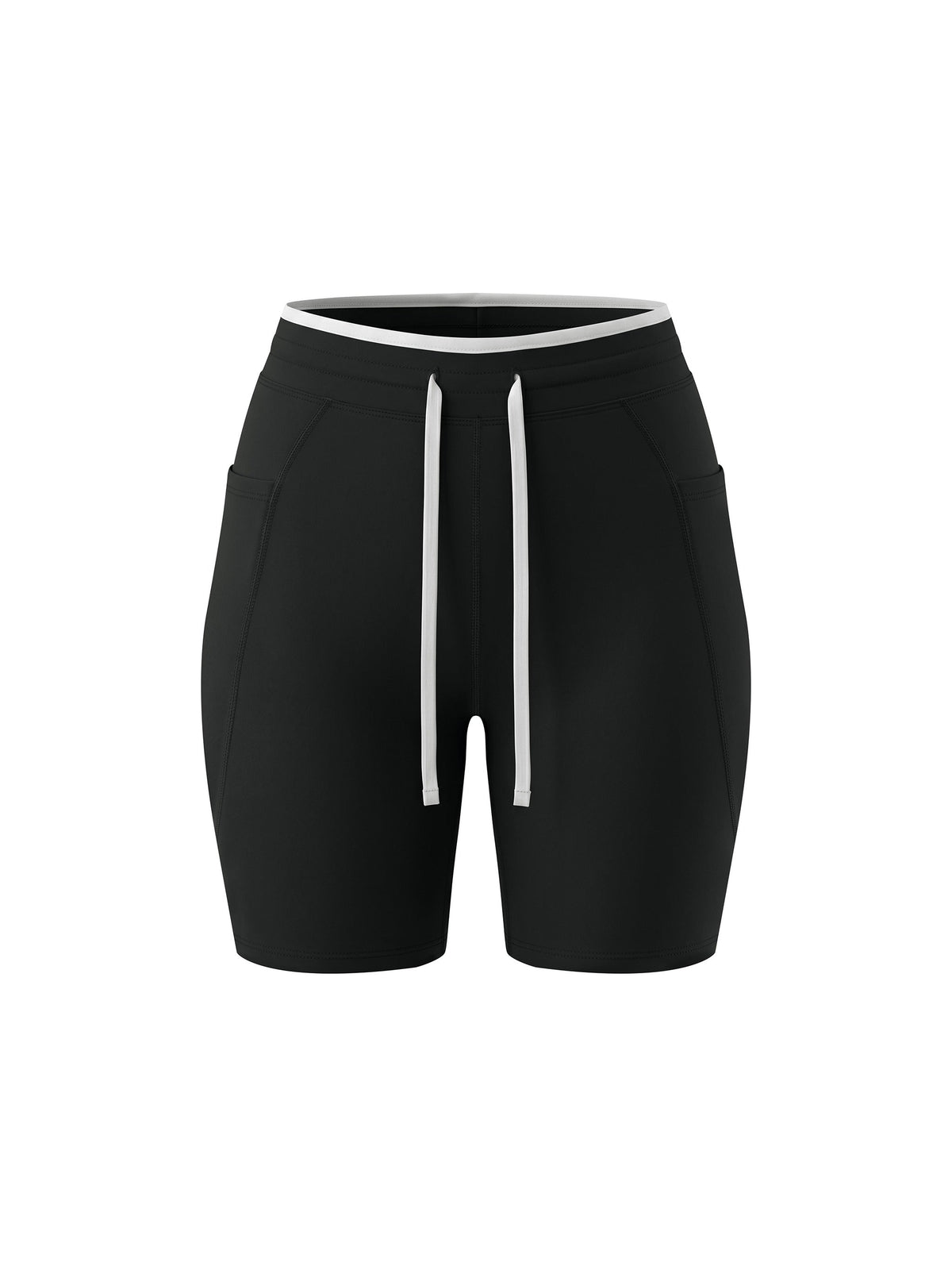 Women's High Rise Color Block Yoga Shorts