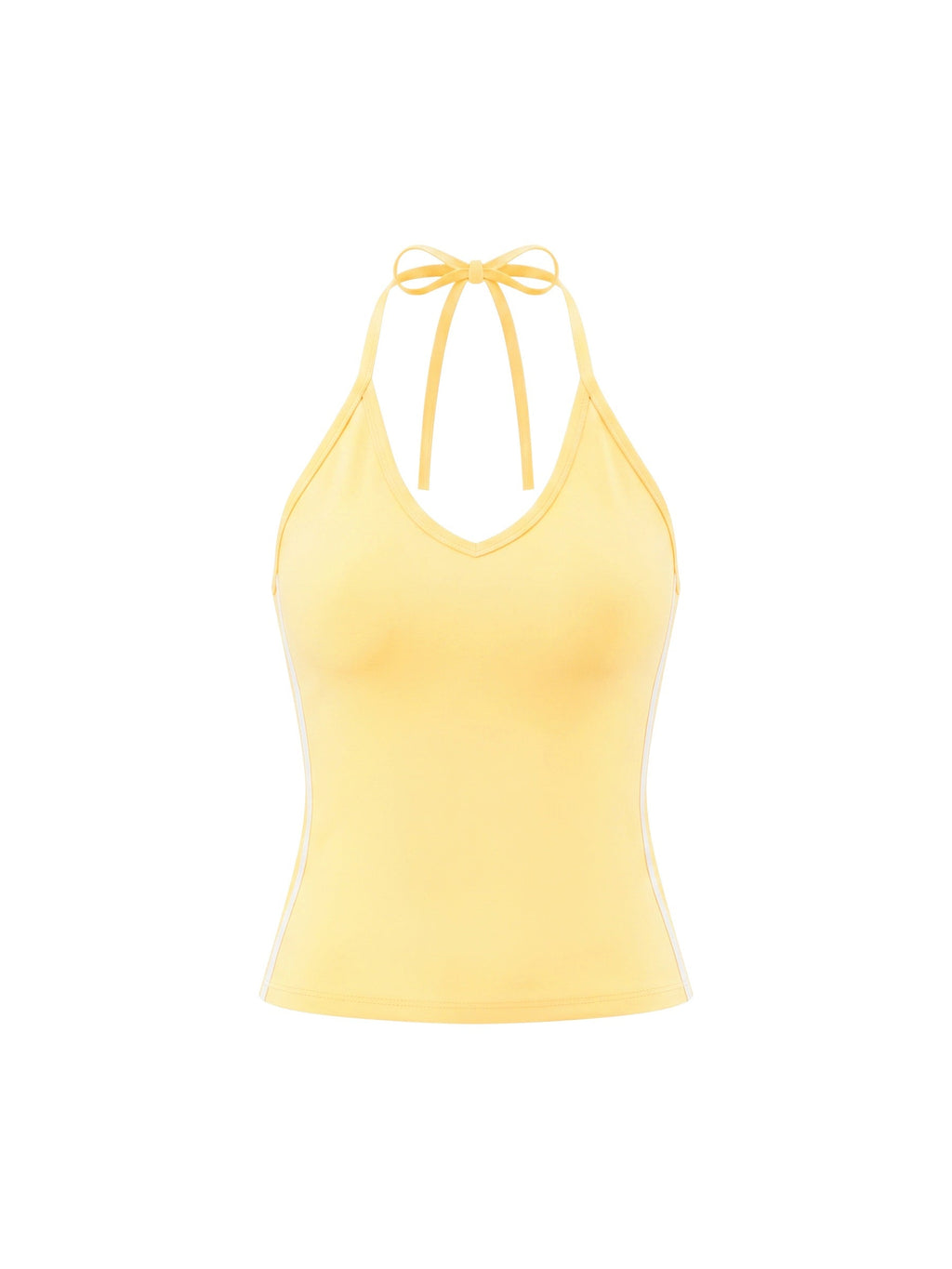 Women's Color Block Halter Crop Tank Top