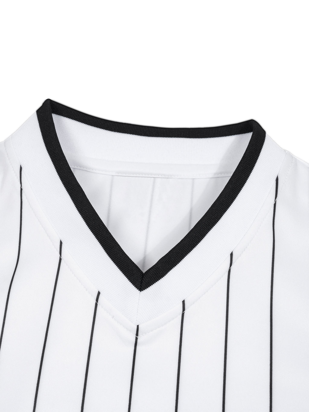 Unisex Striped Loose V-Neck T-Shirt