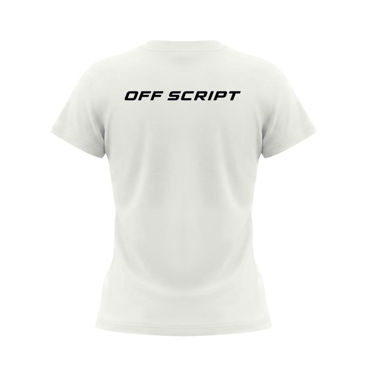 Drop Bear Women's Slim Fit Crewneck T-Shirt - White back 3D mockup