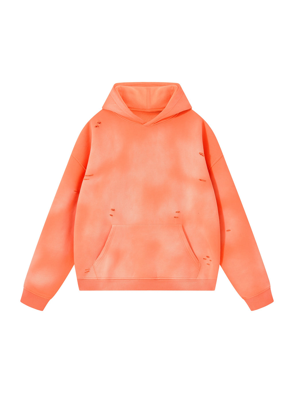 Unisex Sunfade Frayed Fleece Hoodie