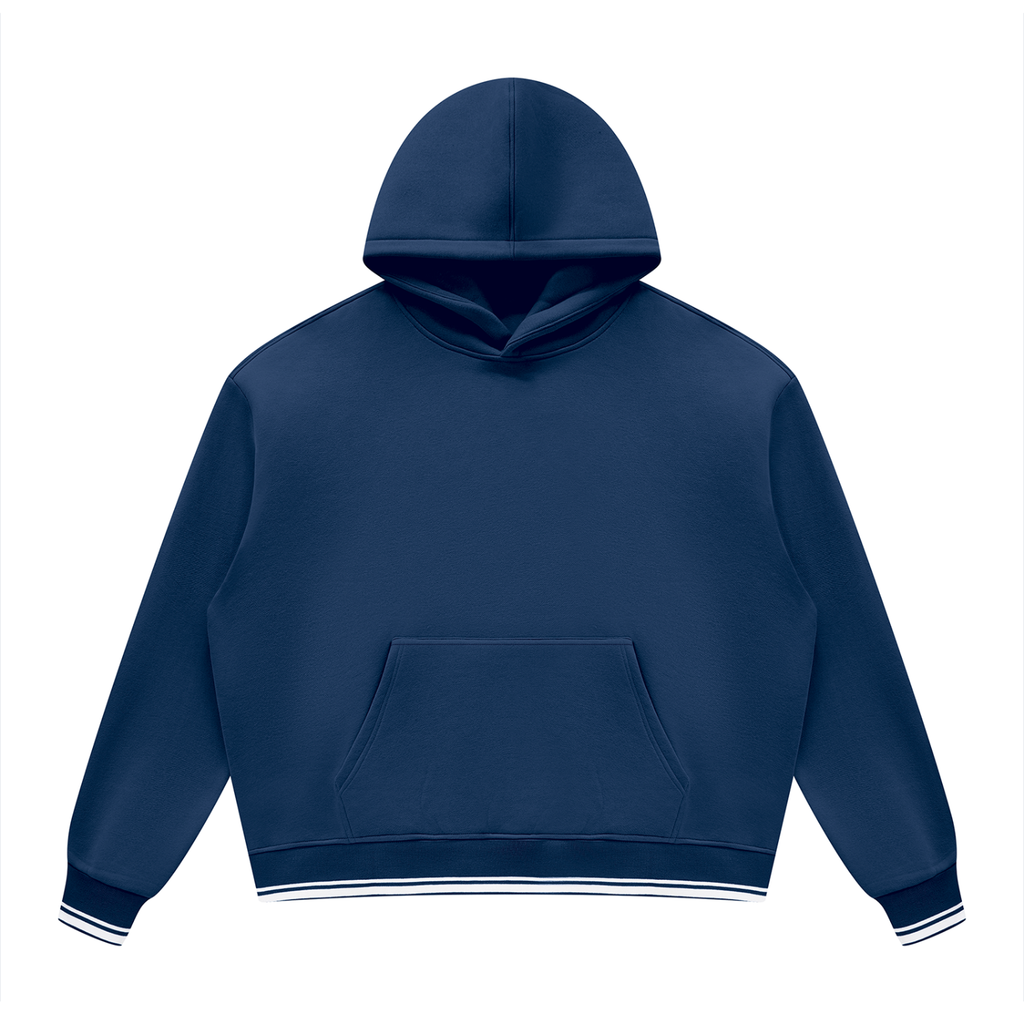 Unisex Oversized Color Block Fleece Hoodie