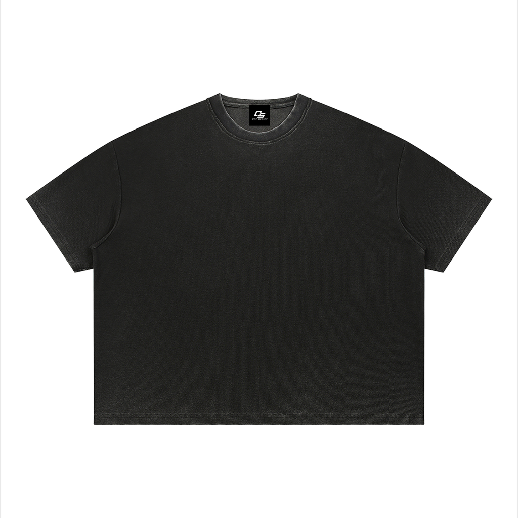 Unisex Vintage Wash Sunfade Boxy Waffle T-Shirt