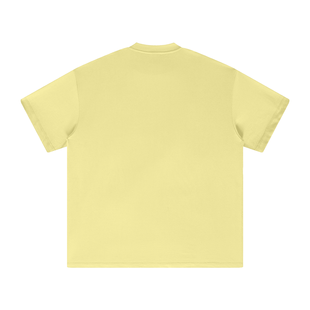 Unisex heavyweight Earth Tone T-shirt in Yellow – back product view