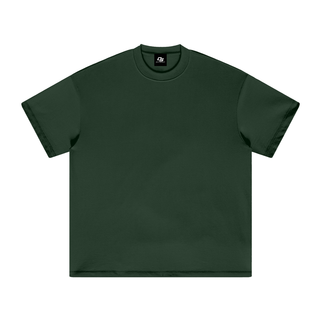 Unisex heavyweight Earth Tone T-shirt in Blackish Green – front product view