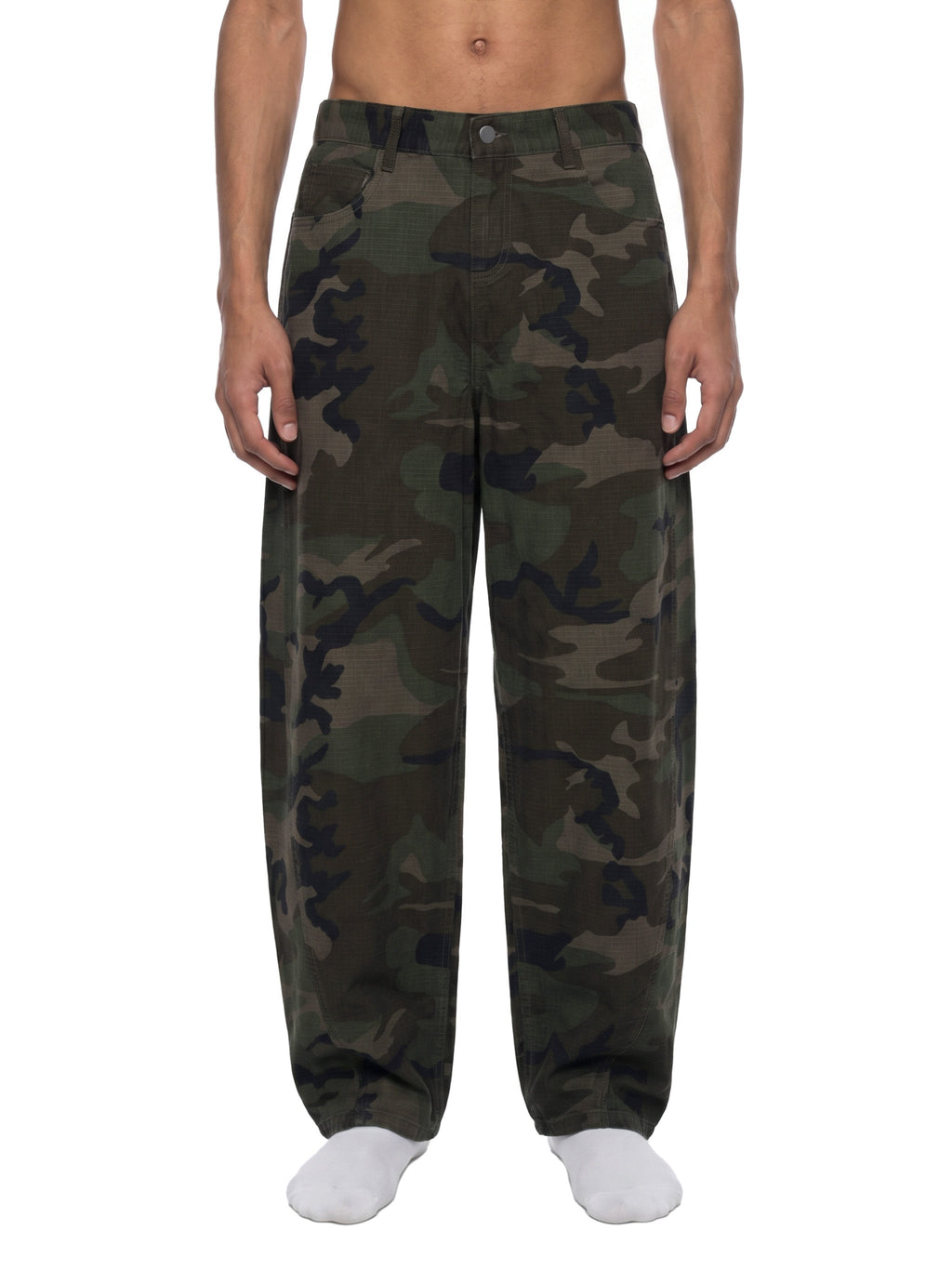 Men’s Camo Barrel Leg Cargo Pants