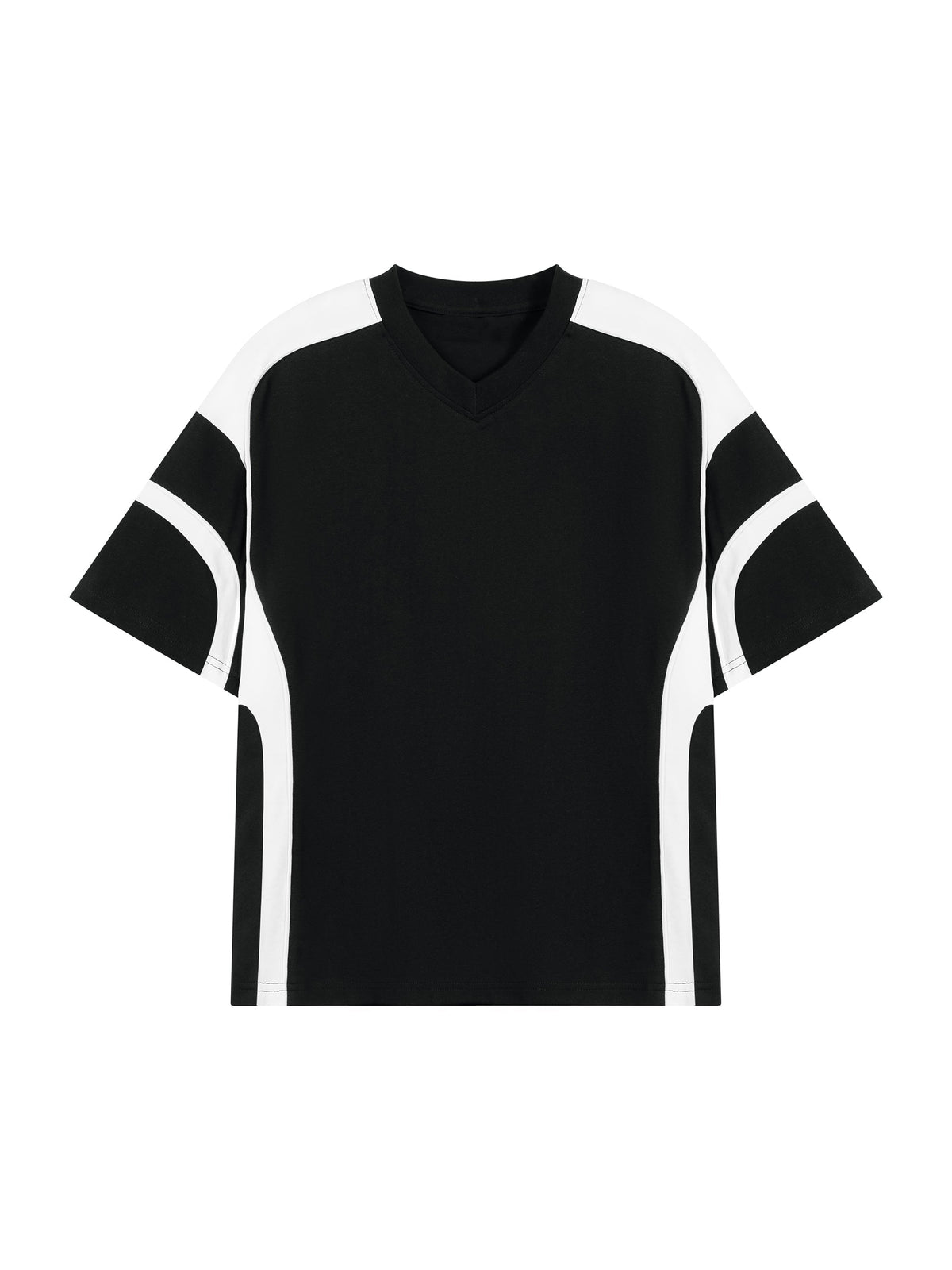 Unisex Colour Block V-Neck T-Shirt