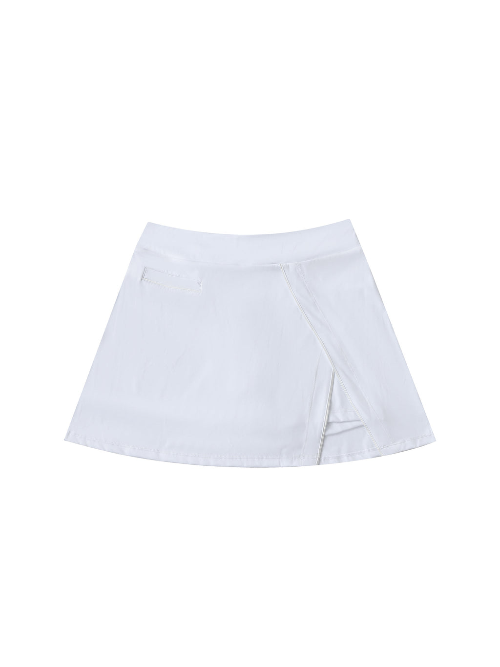 High-Waist Pocketed A-Line Skirt