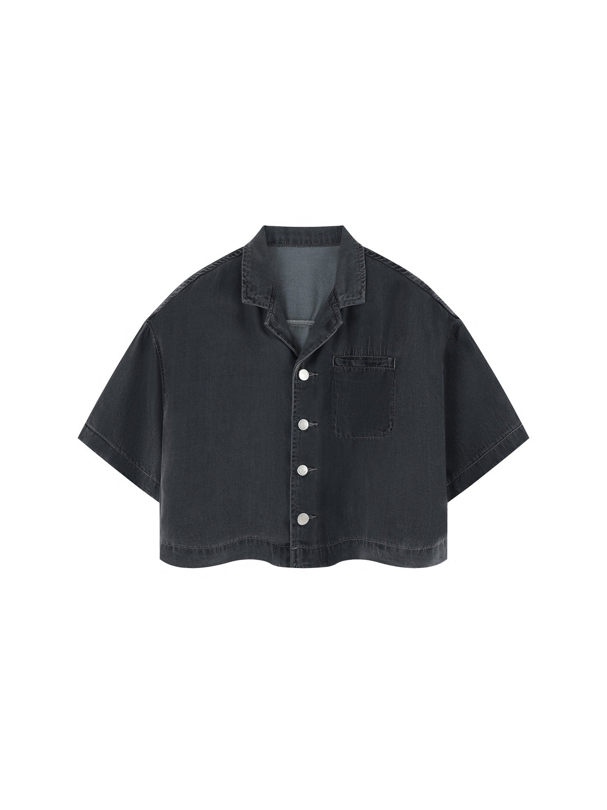 Women's Vintage Wash Boxy Cropped Shirt