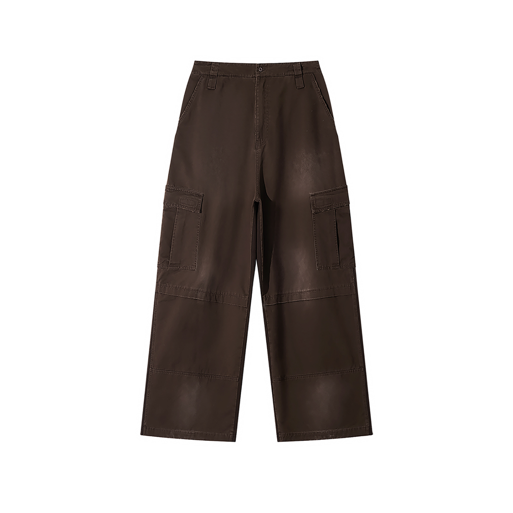 Unisex Sun Fade Washed Fleece Cargo Pants