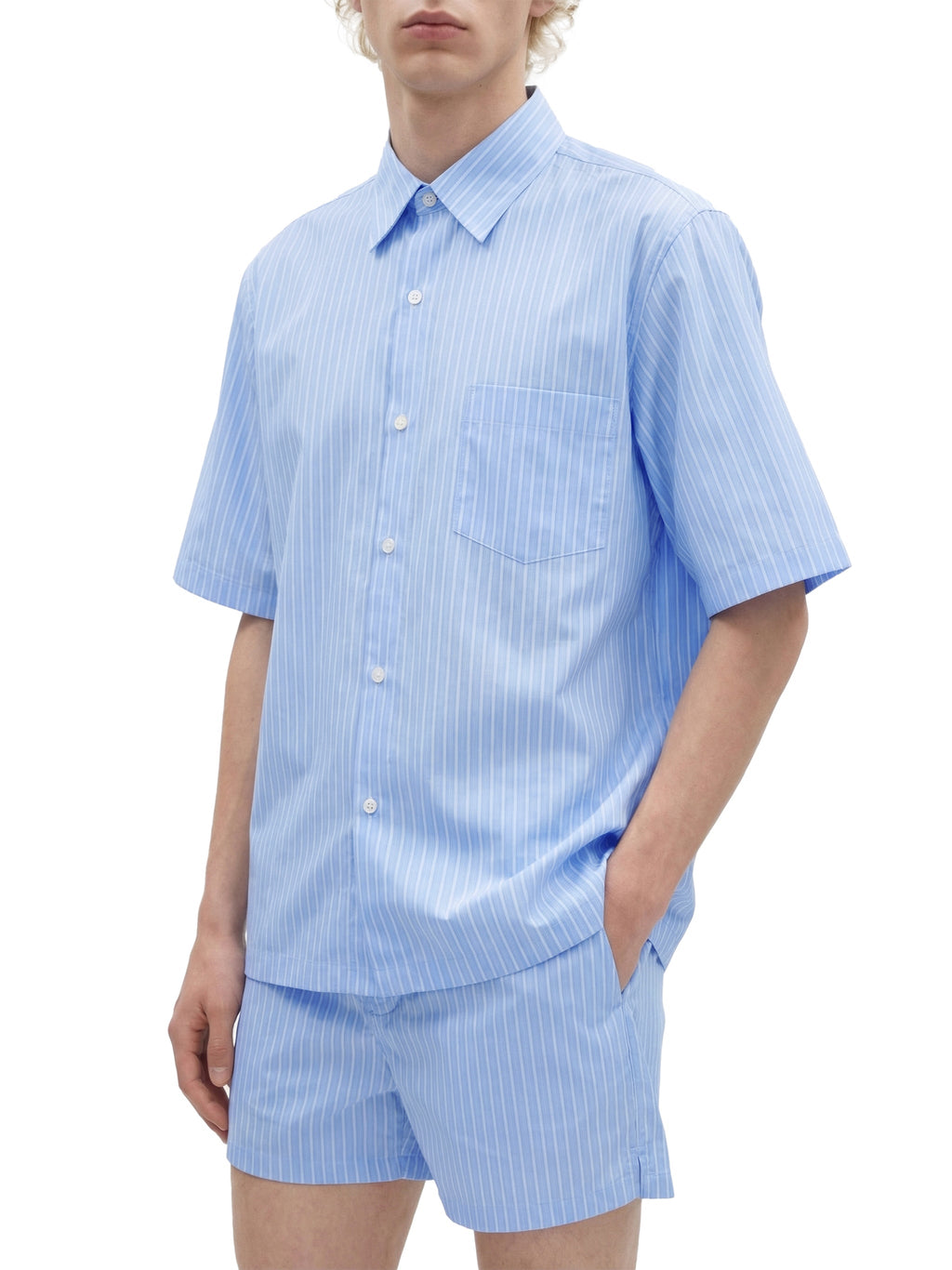 Striped Boxy Short Sleeve Shirt