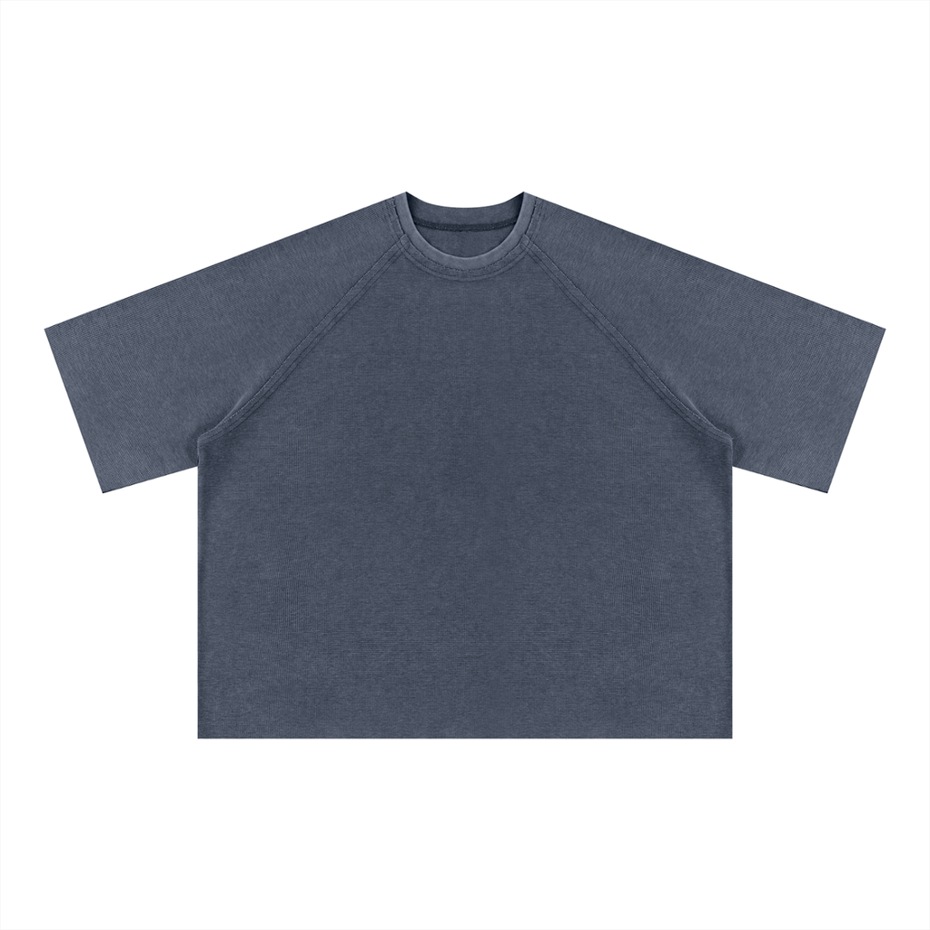 Unisex Mineral Wash Boxy Waffle T-Shirt