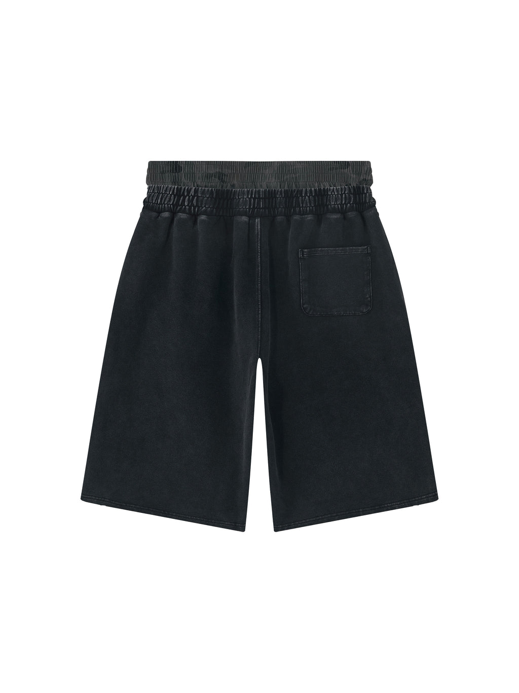 Unisex Vintage Wash Distressed Wide-Leg Shorts
