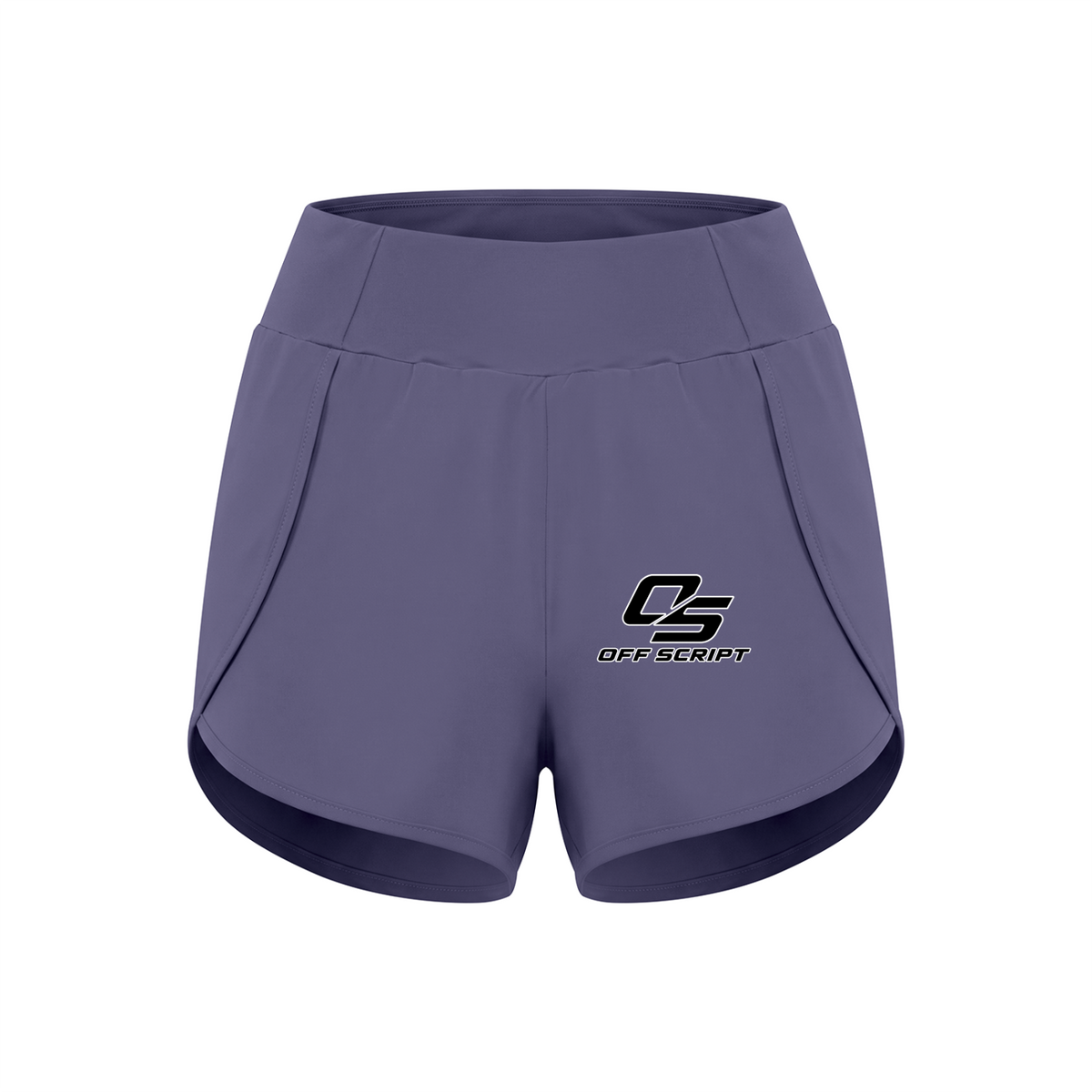 Off Script Women’s High-Rise Curved-Hem Pocket Yoga Shorts