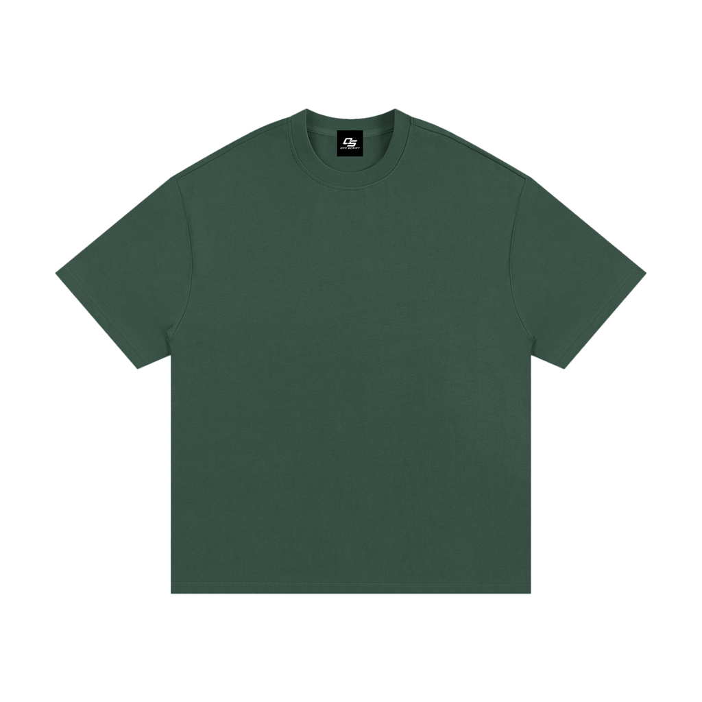 Dark Green Essential Heavyweight Cotton T-Shirt front view