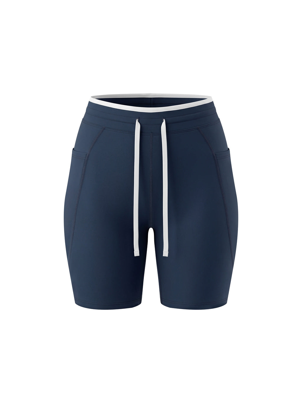 Women's High Rise Color Block Yoga Shorts