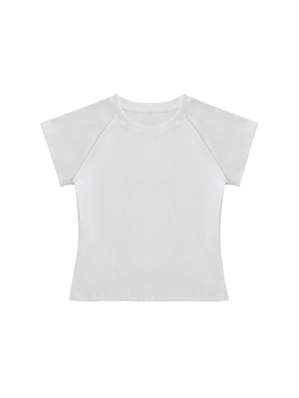 Solid Color Raglan Sleeve Crop Top