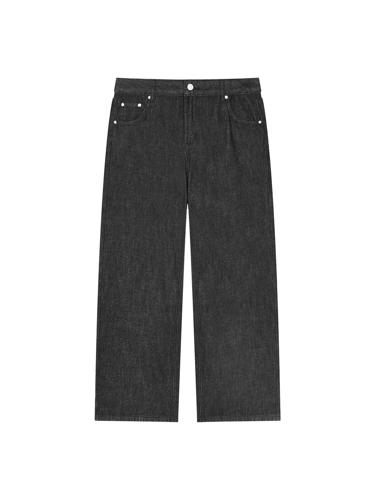 Unisex Vintage Wash Straight Leg Jeans