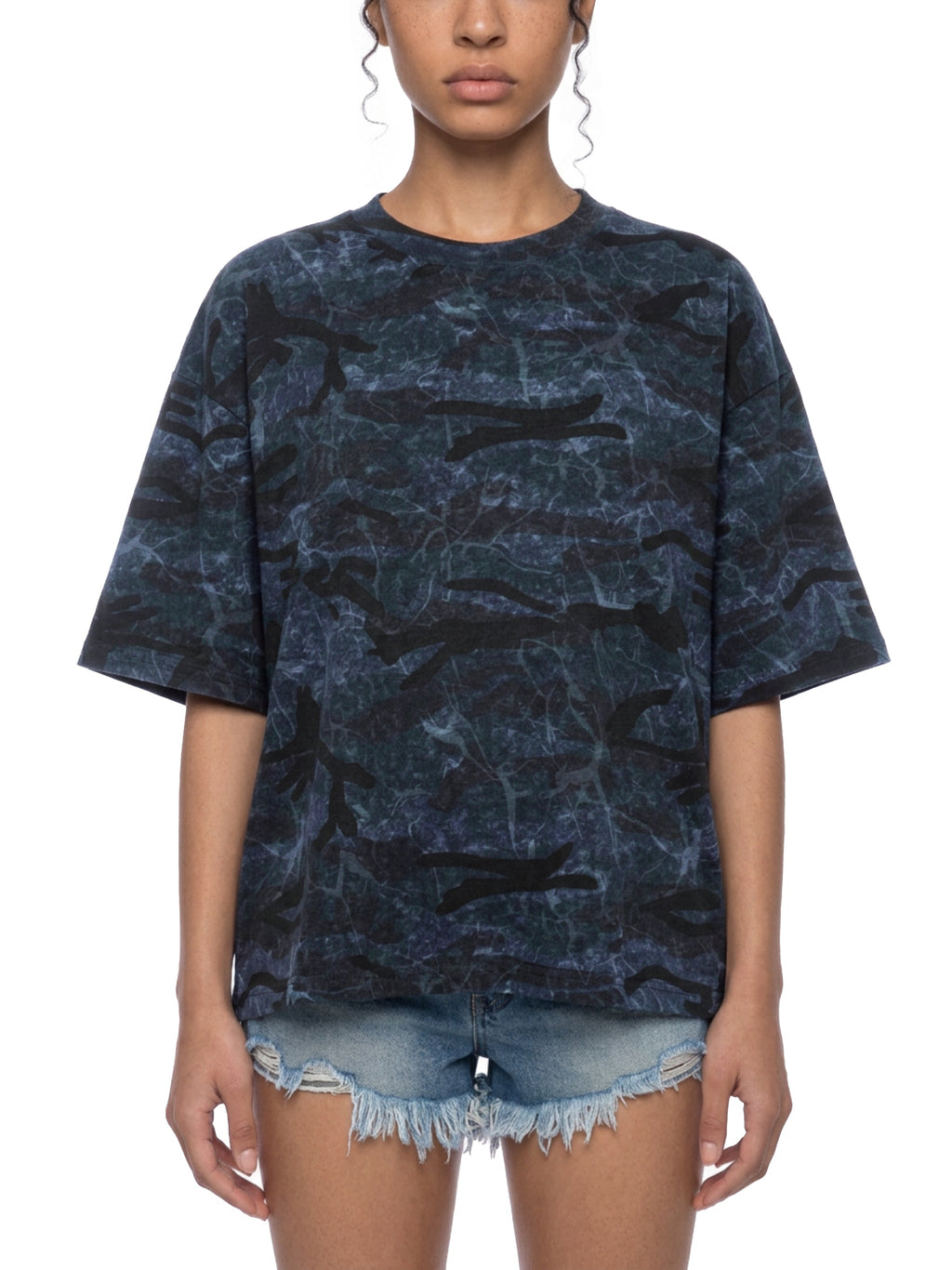 Unisex Boxy Camo Print T-Shirt