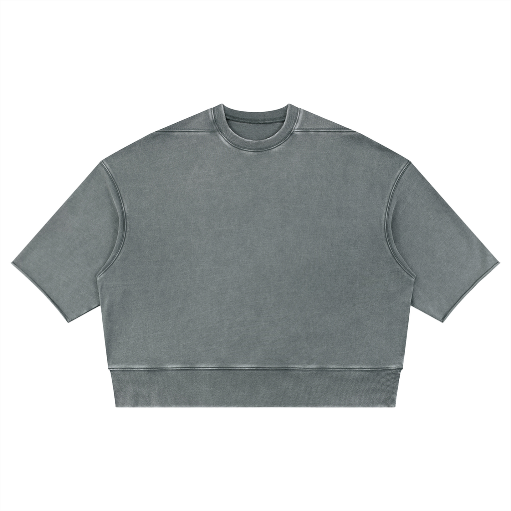 Unisex Mineral Wash Boxy Raw Edge T-Shirt