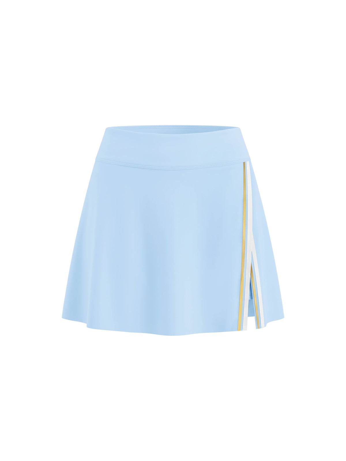 Women's A-Line Contrast Panel Slit Skirt