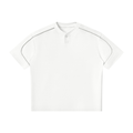 Unisex Oversized Piping Henley T-Shirt