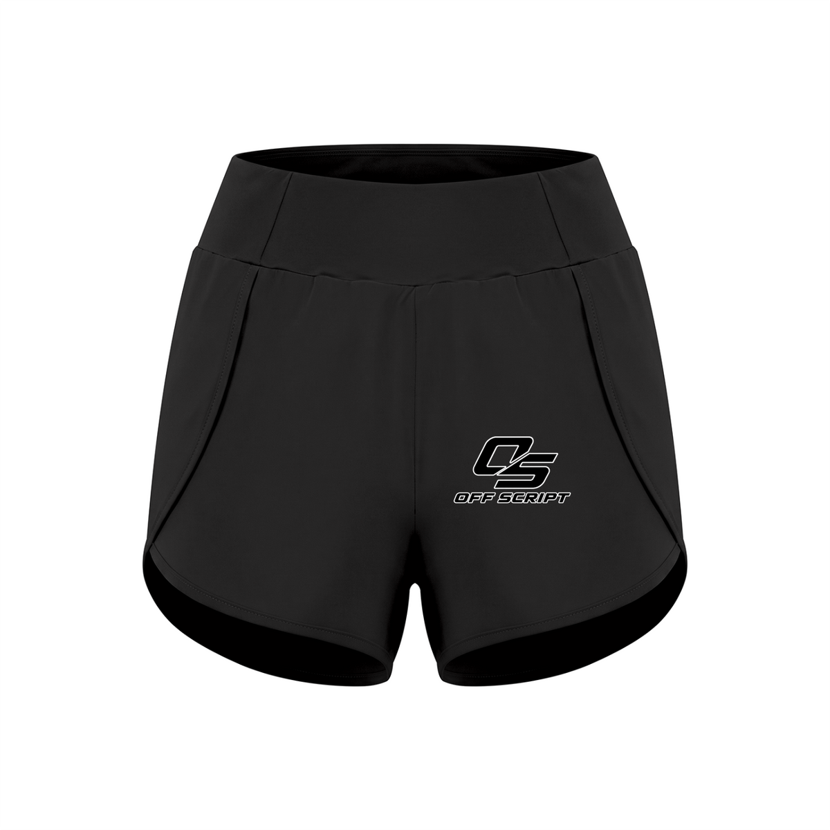 Off Script Women’s High-Rise Curved-Hem Pocket Yoga Shorts