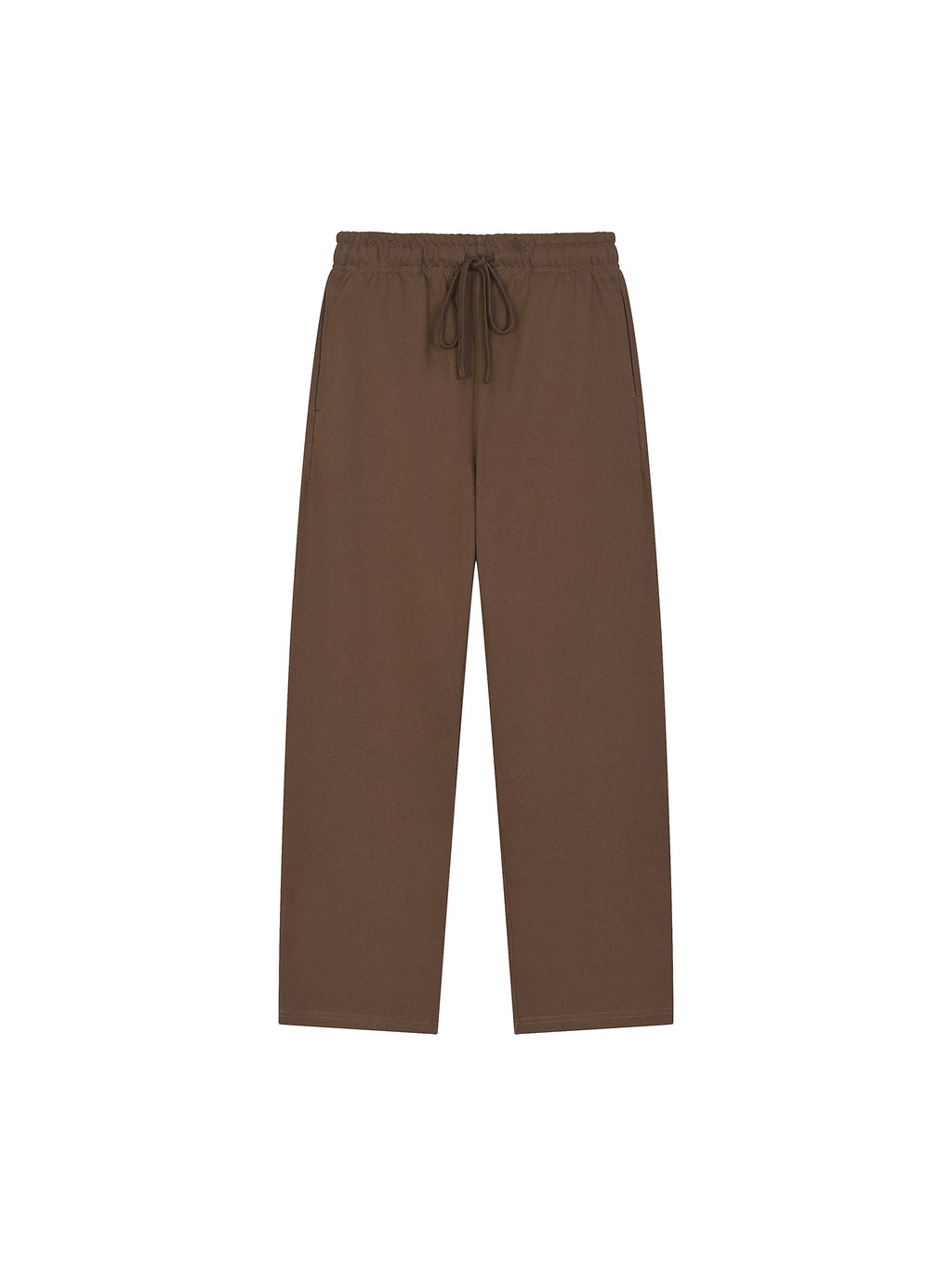 Solid Colour Straight-Leg Sweatpants