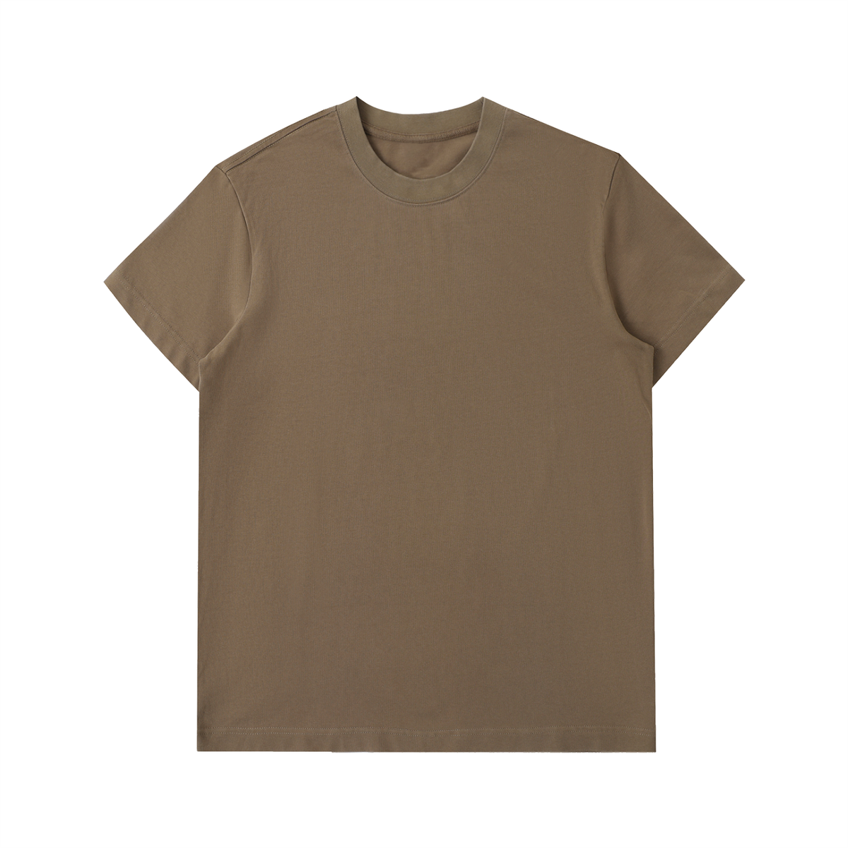 Moss Green Essential Heavyweight Cotton T-Shirt front view