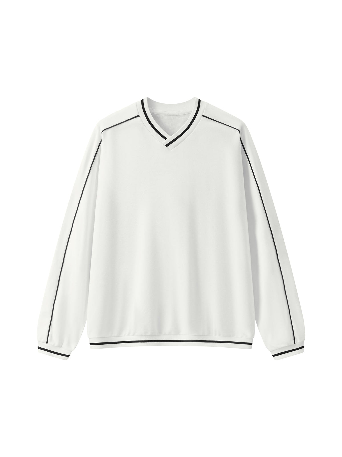 Unisex Color Block V-Neck Sweatshirt