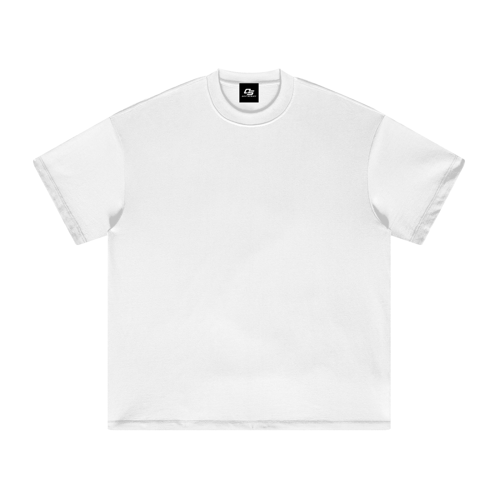 Unisex heavyweight Earth Tone T-shirt in White – front product view