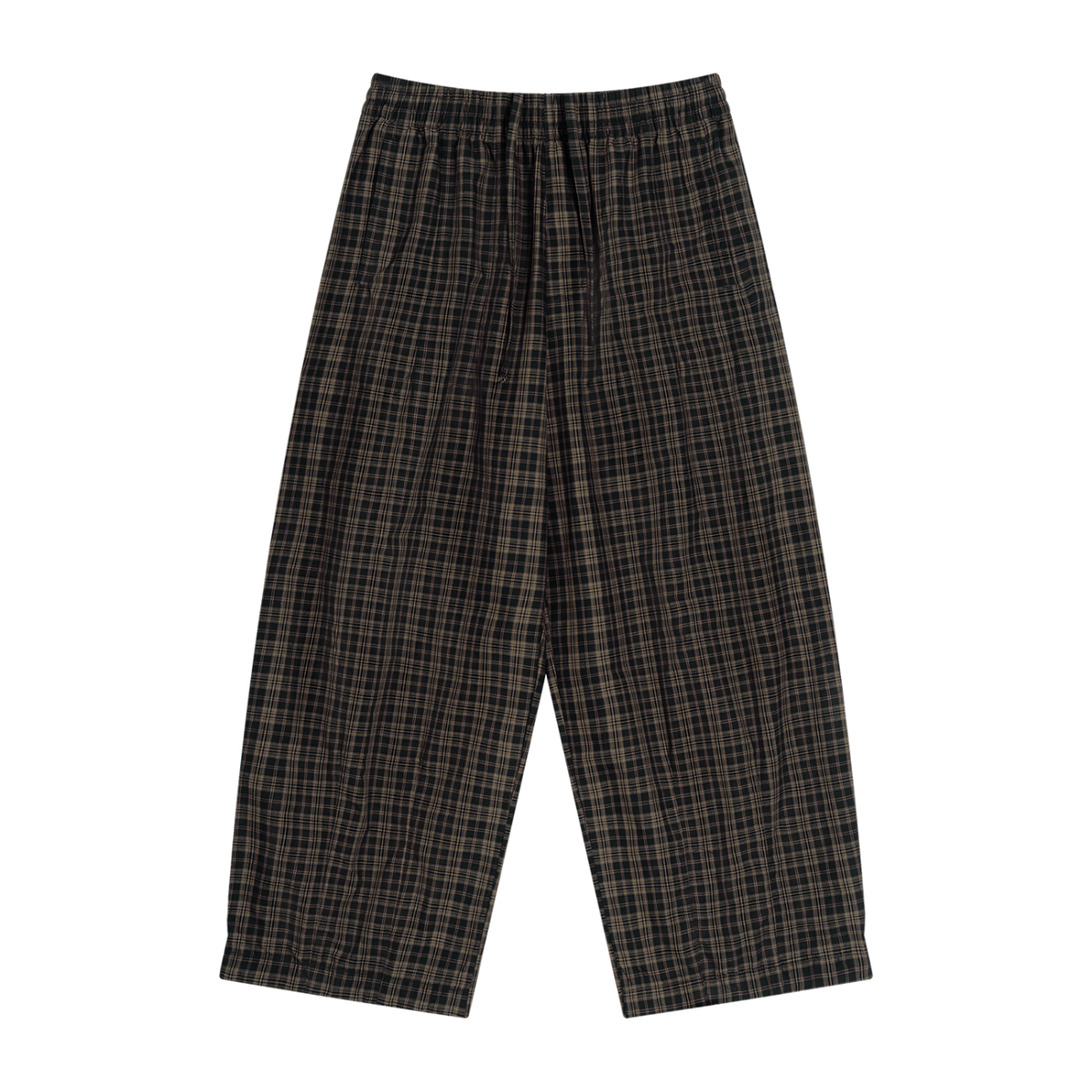 Unisex Plaid Wide-Leg Pants