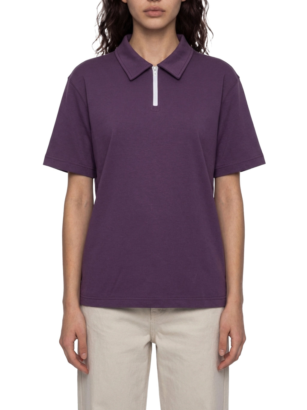 Unisex Quarter-Zip Polo Shirt