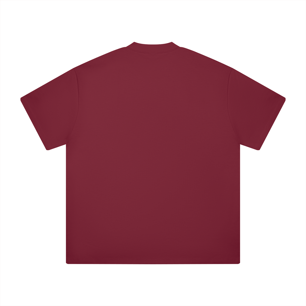 Wine Red Heavyweight Drop Shoulder T-Shirt back product view