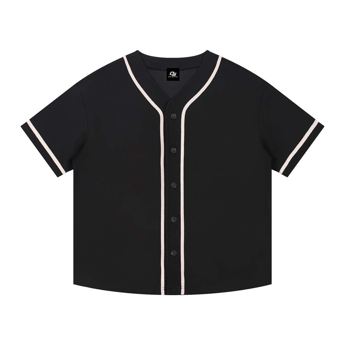 Unisex Contrast Piped Button-Up Jersey gallery view