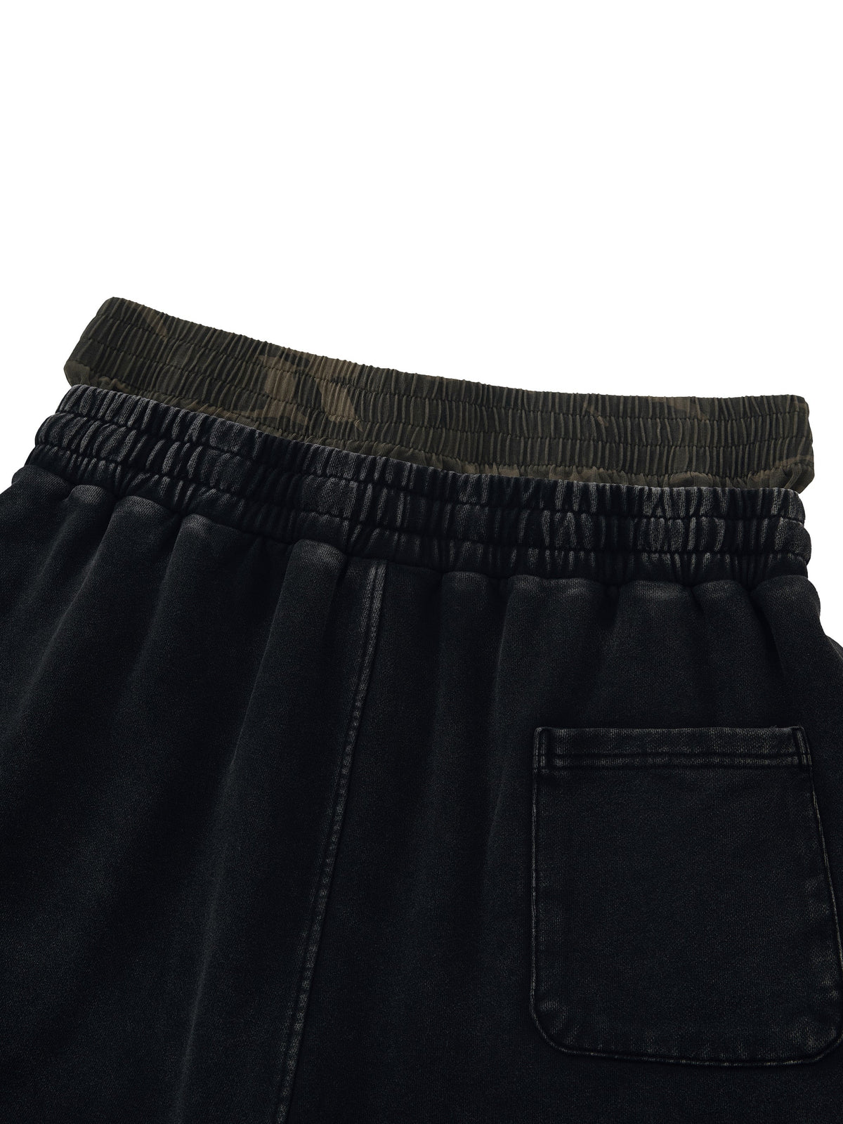 Unisex Vintage Wash Distressed Wide-Leg Shorts