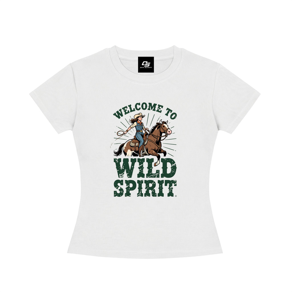 Welcome to Wild Spirit Women's Slim Fit Crewneck T-Shirt