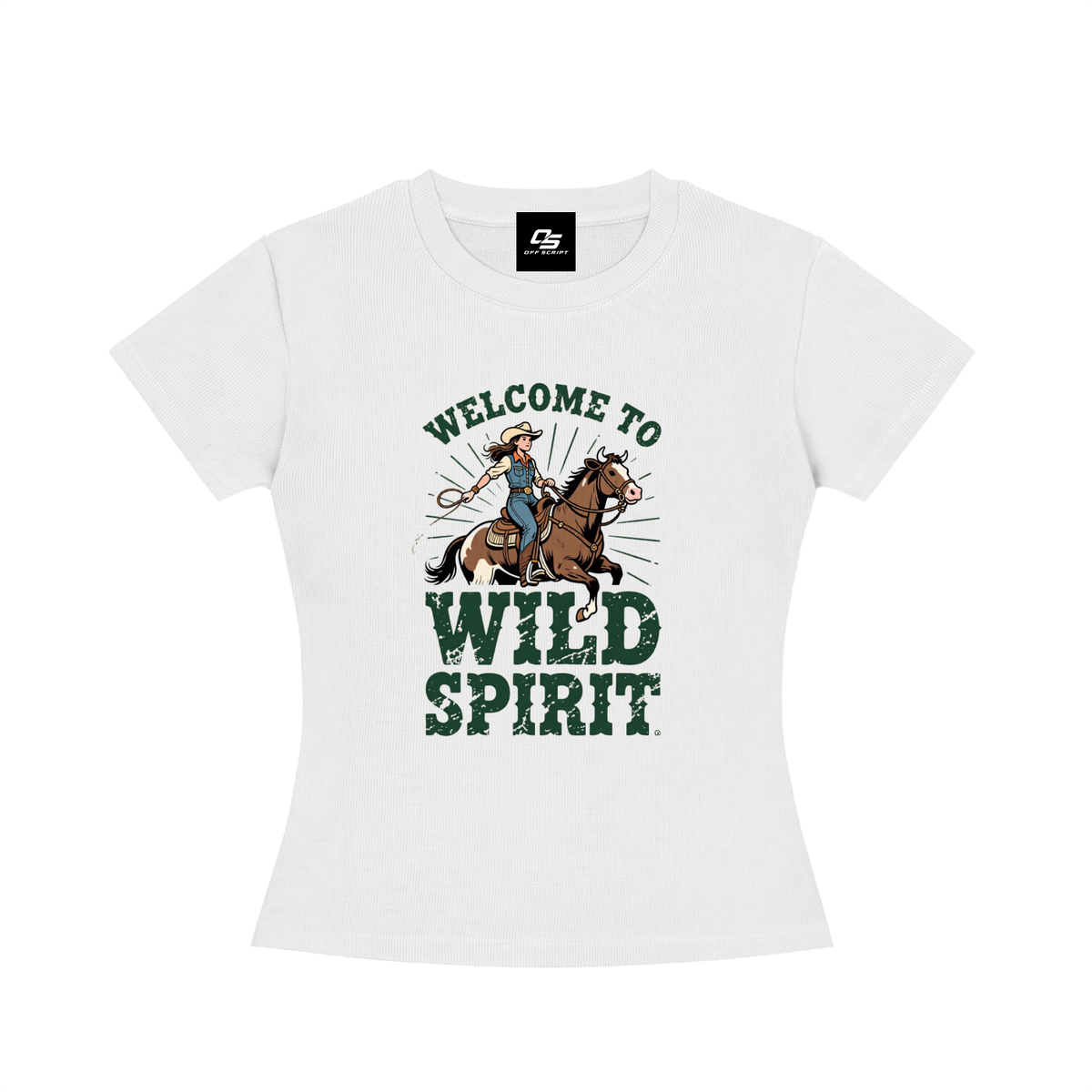 Welcome to Wild Spirit Women's Slim Fit Crewneck T-Shirt
