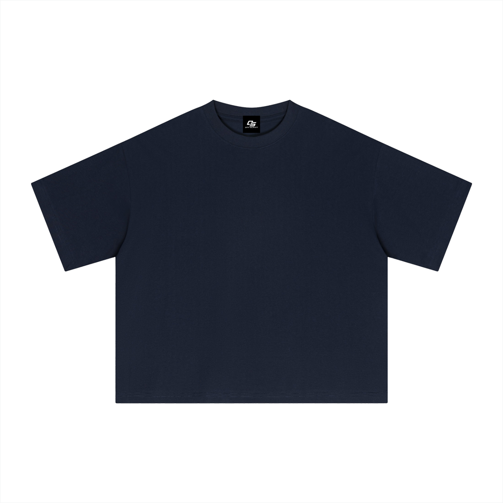 Dark Blue Essential Sorona Boxy T-Shirt front view