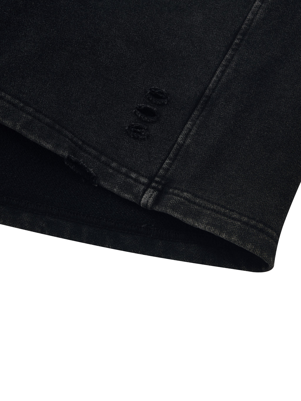 Unisex Vintage Wash Distressed Wide-Leg Shorts