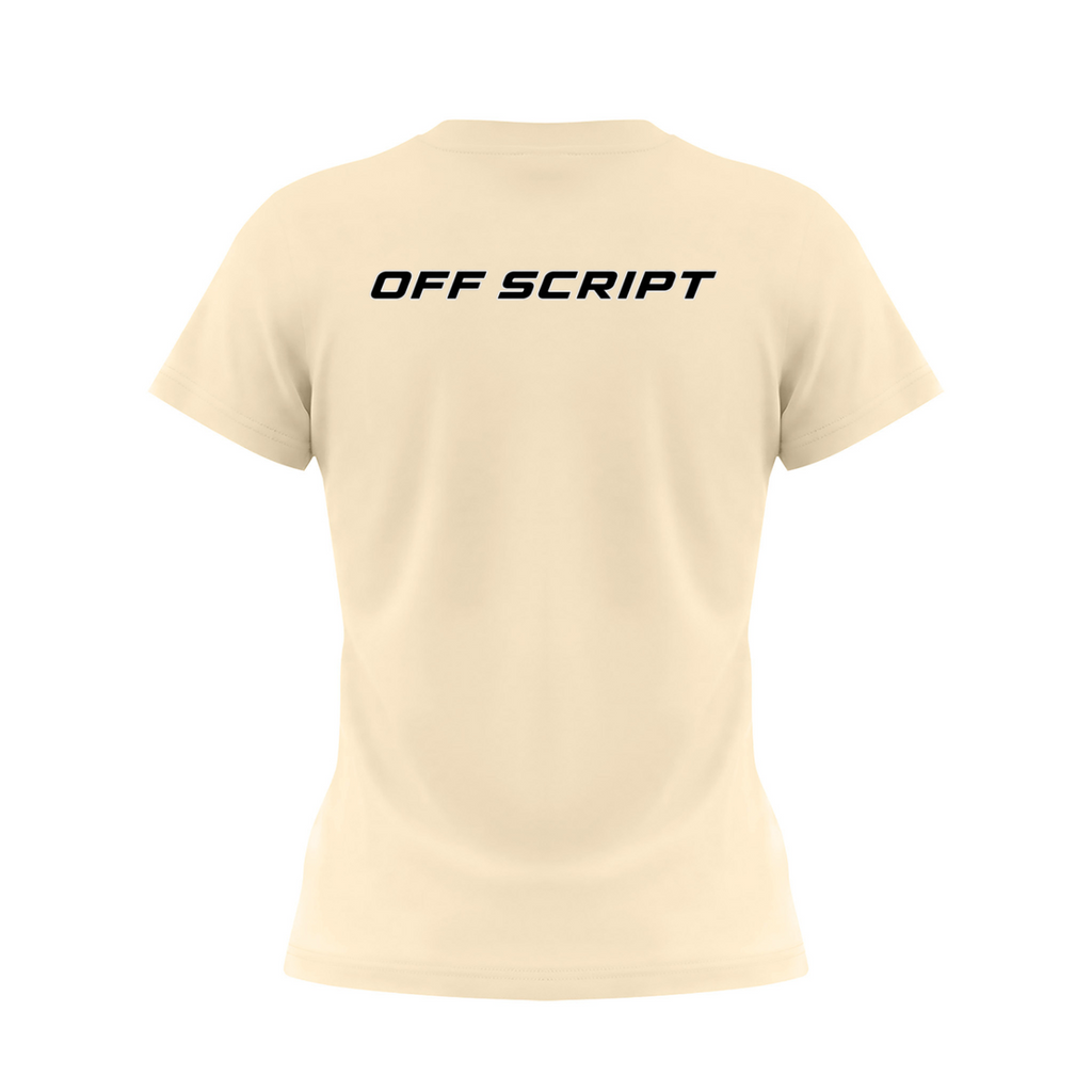Drop Bear Women's Slim Fit Crewneck T-Shirt - Apricot back 3D mockup