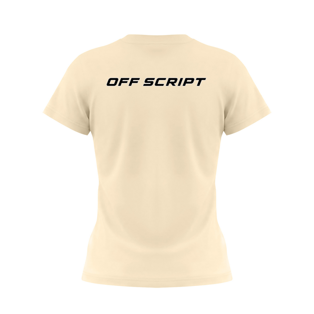 Drop Bear Women's Slim Fit Crewneck T-Shirt - Apricot back 3D mockup