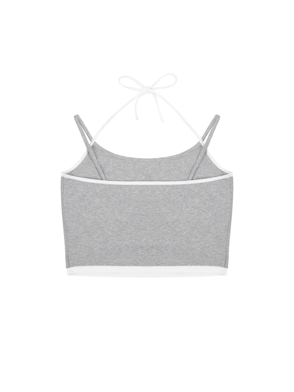 Contrast Binding Halter Tank Top