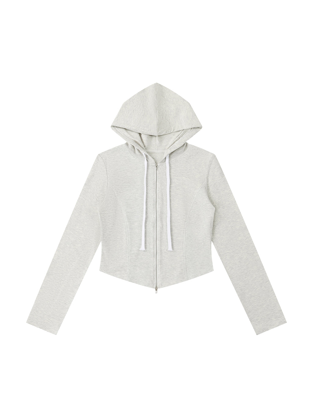 Women's Slim Cropped Full Zip Hoodie
