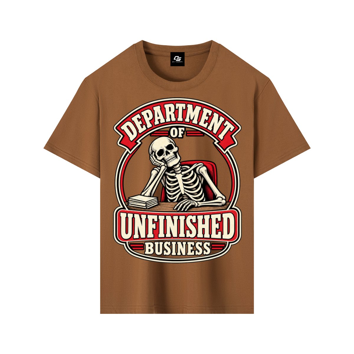 Department of Unfinished Business Pure Cotton Unisex T-Shirt – Caramel Macchiato