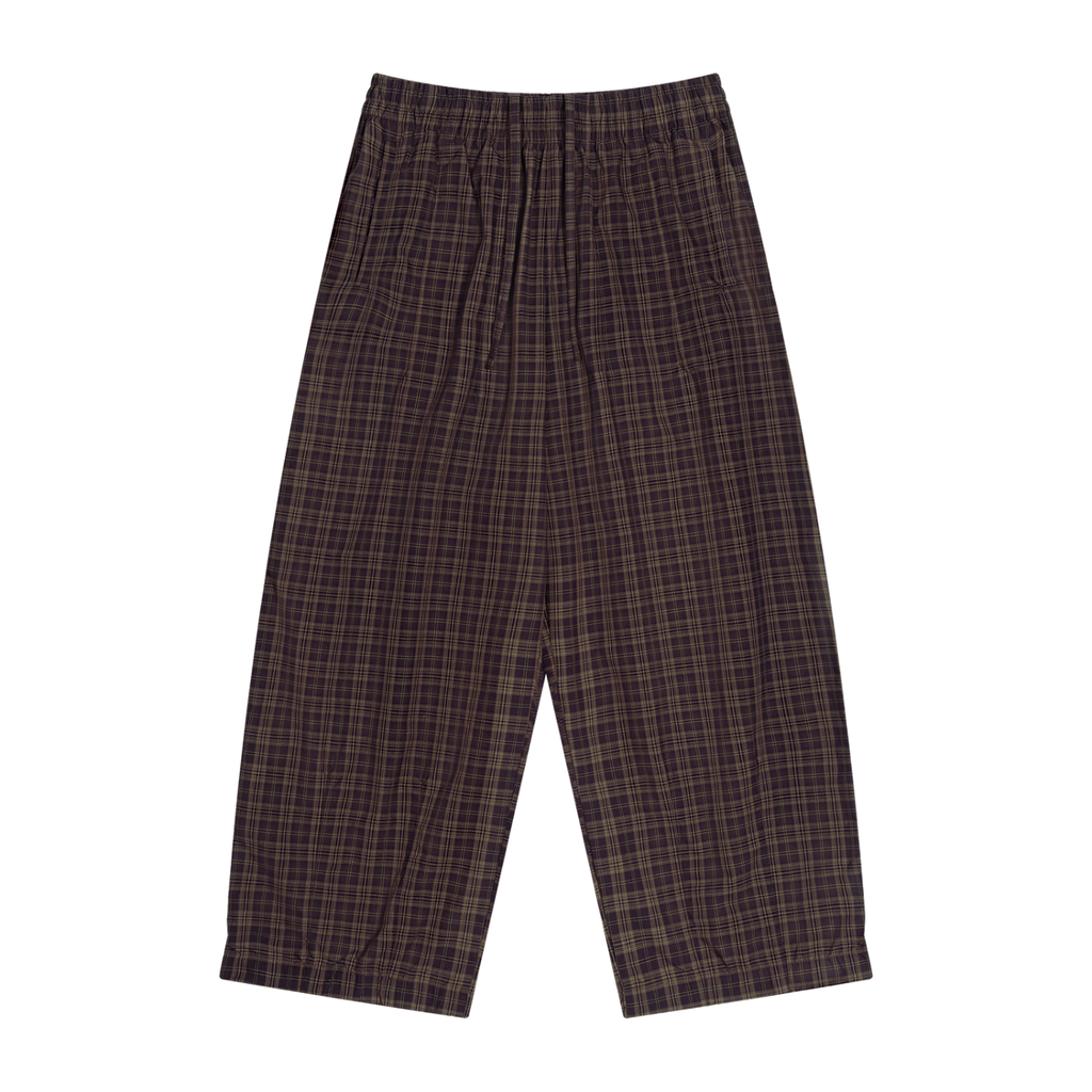 Unisex Plaid Wide-Leg Pants