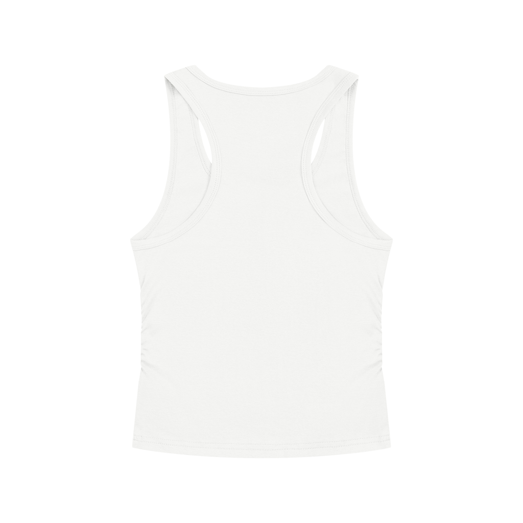 Celestial Butterfly Ruched Cropped Tank Top